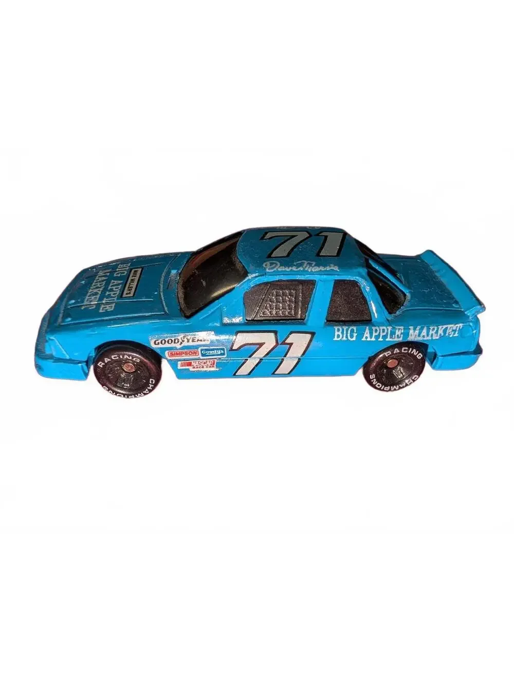 1990 Racing Champions Inc. Big Apple Market #71 Blue Diecast Race Car